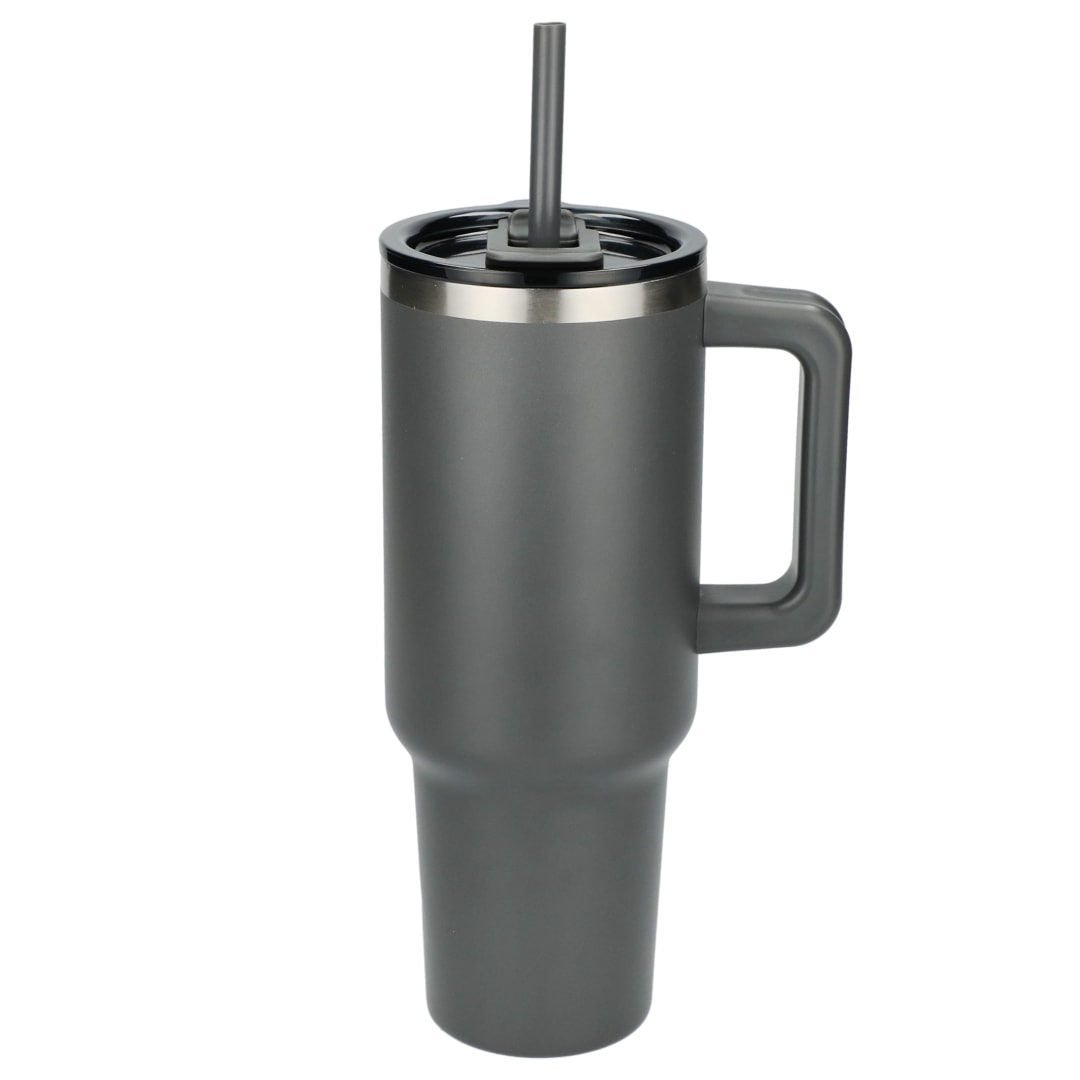 Pinnacle Recycled Travel Tumbler with Straw 40oz - 1603-15 Gray