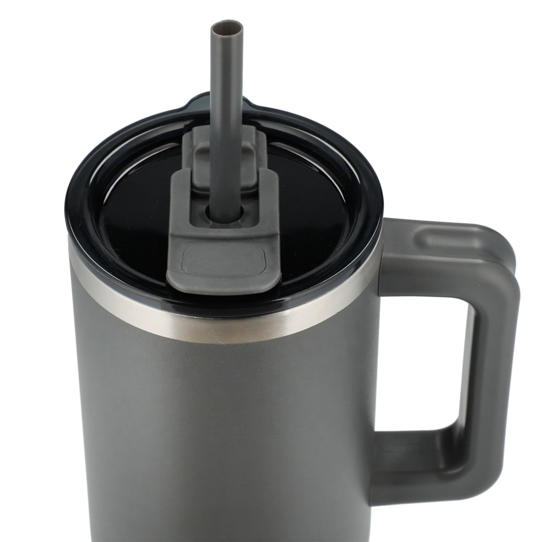 Pinnacle Recycled Travel Tumbler with Straw 40oz - 1603-15 Gray