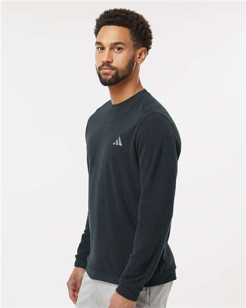 Adidas Men's Terry Loop Crewneck Sweatshirt - A586 Black