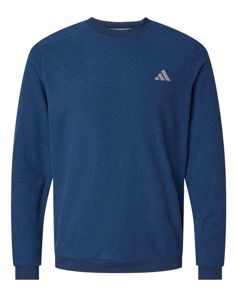 Adidas Men's Terry Loop Crewneck Sweatshirt - A586 Collegiate Navy