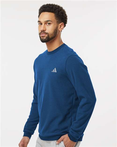 Adidas Men's Terry Loop Crewneck Sweatshirt - A586 Collegiate Navy