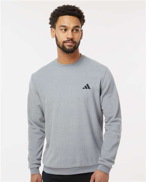 Adidas Men's Terry Loop Crewneck Sweatshirt - A586 Grey Three