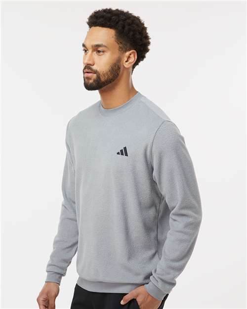 Adidas Men's Terry Loop Crewneck Sweatshirt - A586 Grey Three