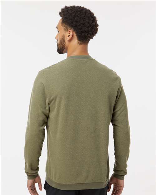 Adidas Men's Terry Loop Crewneck Sweatshirt - A586 Olive Strata