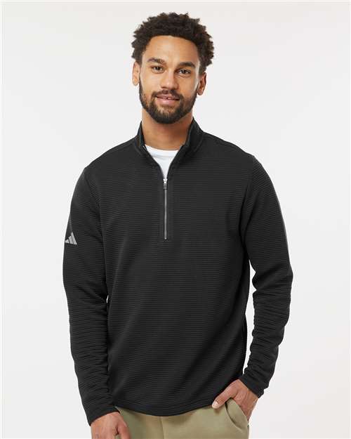 Adidas Men's Spacer Quarter-Zip Pullover - A588 Black
