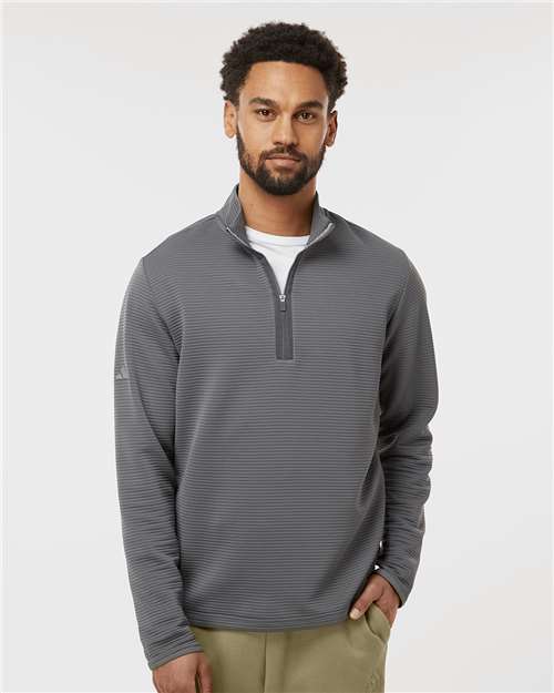 Adidas Men's Spacer Quarter-Zip Pullover - A588 Grey Five