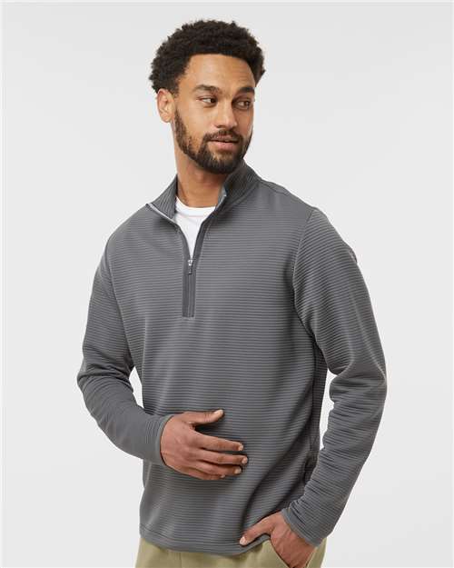 Adidas Men's Spacer Quarter-Zip Pullover - A588 Grey Five
