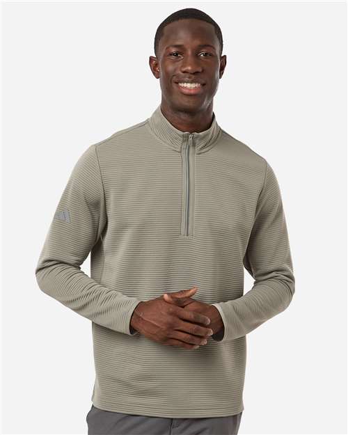 Adidas Men's Spacer Quarter-Zip Pullover - A588 Silver Pebble