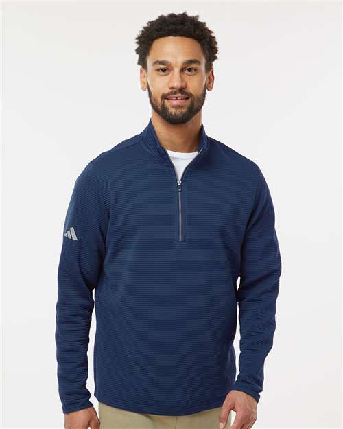 Adidas Men's Spacer Quarter-Zip Pullover - A588 Collegiate Navy