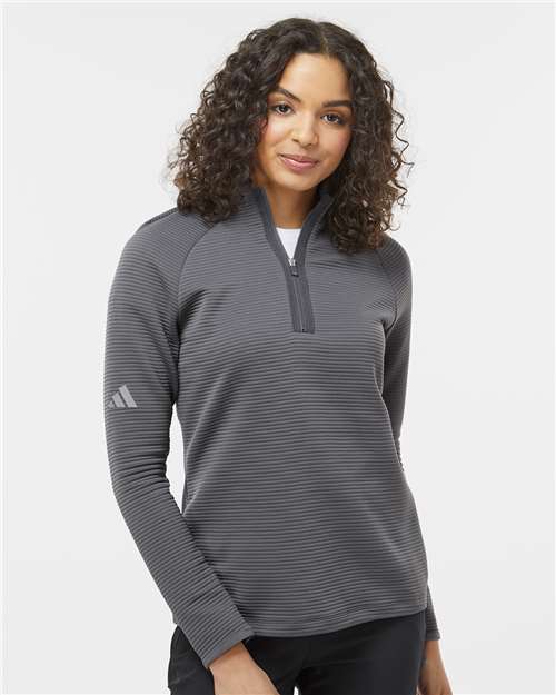 Adidas Women's Spacer Quarter-Zip Pullover - A589 Grey Five