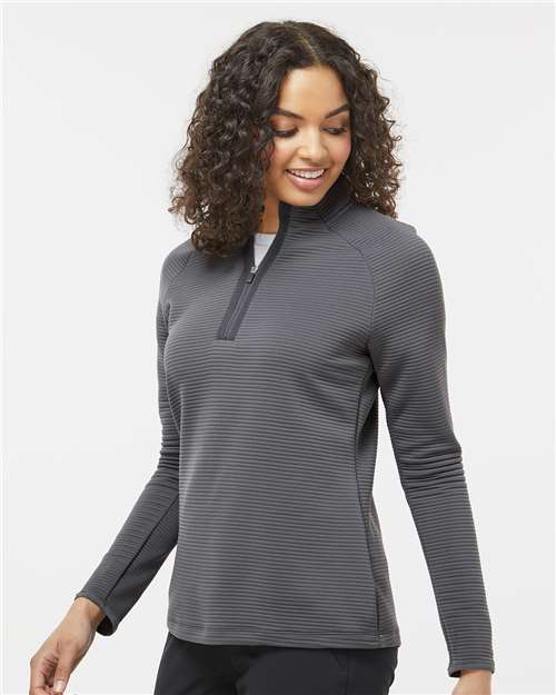 Adidas Women's Spacer Quarter-Zip Pullover - A589 Grey Five