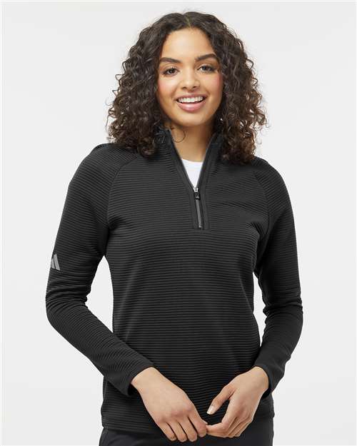 Adidas Women's Spacer Quarter-Zip Pullover - A589 Black