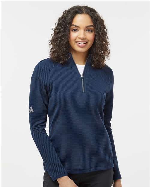 Adidas Women's Spacer Quarter-Zip Pullover - A589 Collegiate Navy