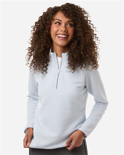 Adidas Women's Spacer Quarter-Zip Pullover - A589 Halo Blue