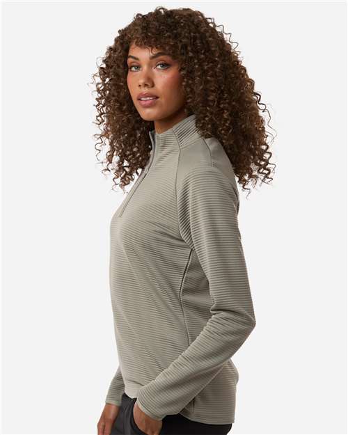 Adidas Women's Spacer Quarter-Zip Pullover - A589 Silver Pebble