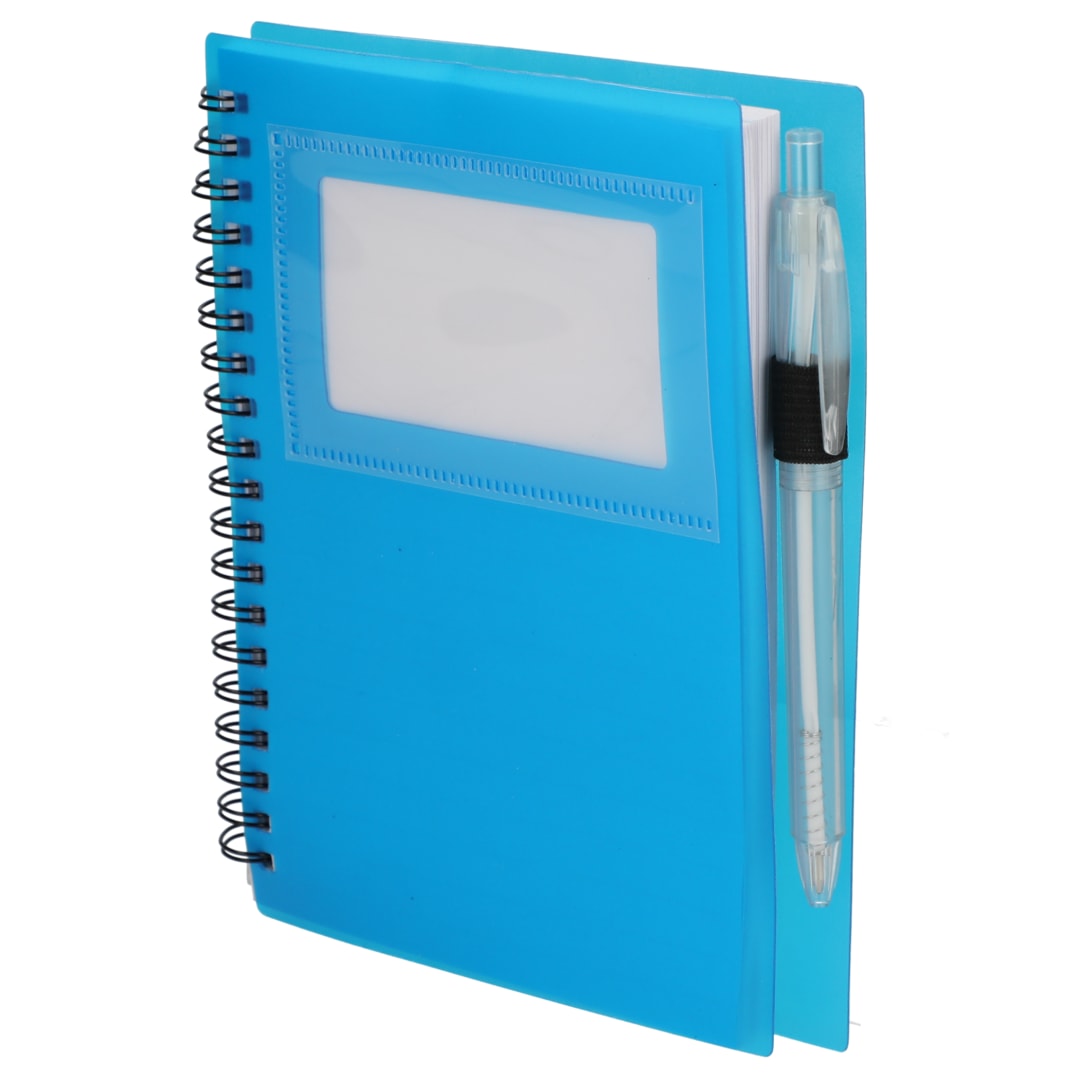 Bullet FSC&#174; Recycled 5&quot; x 7&quot; Star Spiral Notebook with Pe - SM-5281 Blue