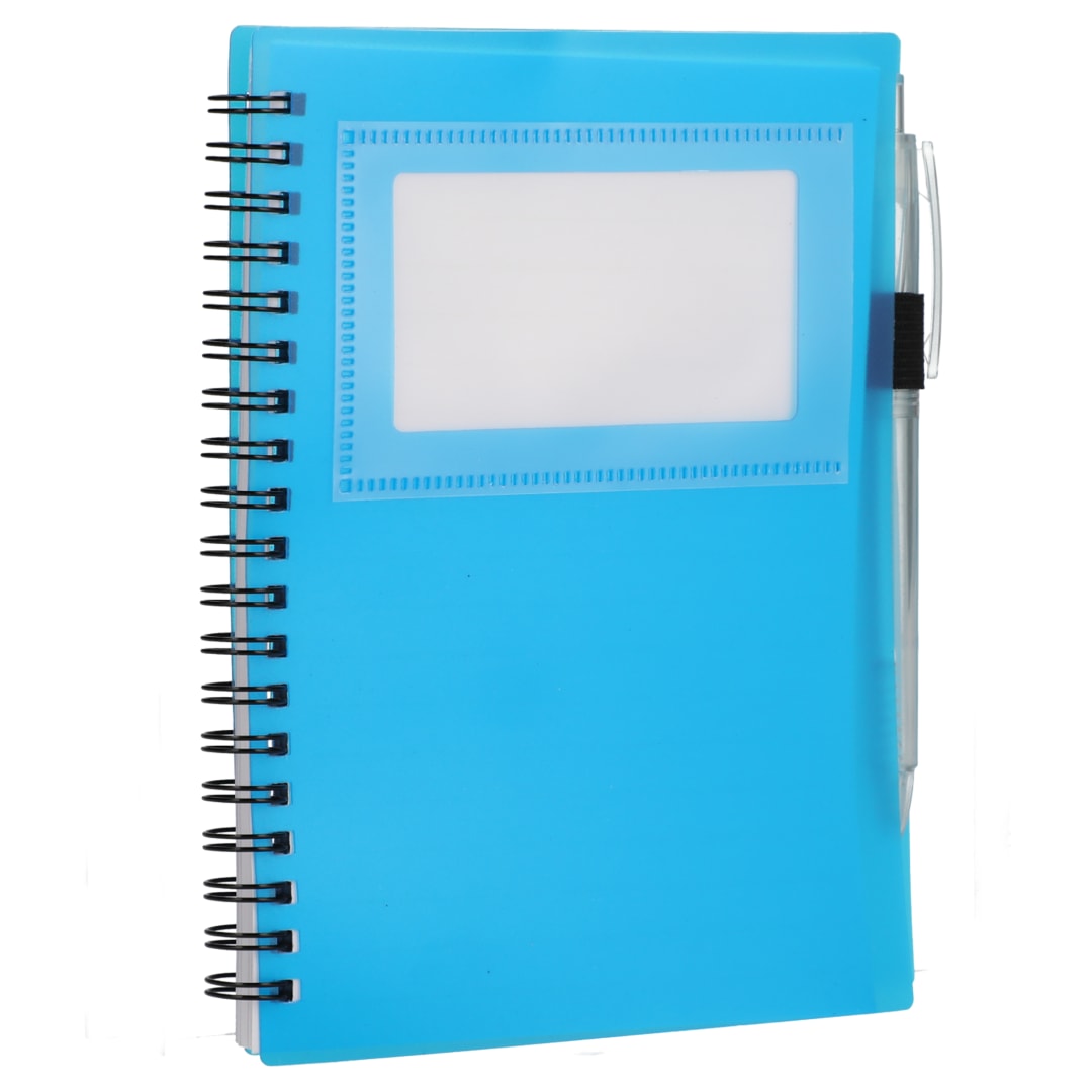 Bullet FSC&#174; Recycled 5&quot; x 7&quot; Star Spiral Notebook with Pe - SM-5281 Blue