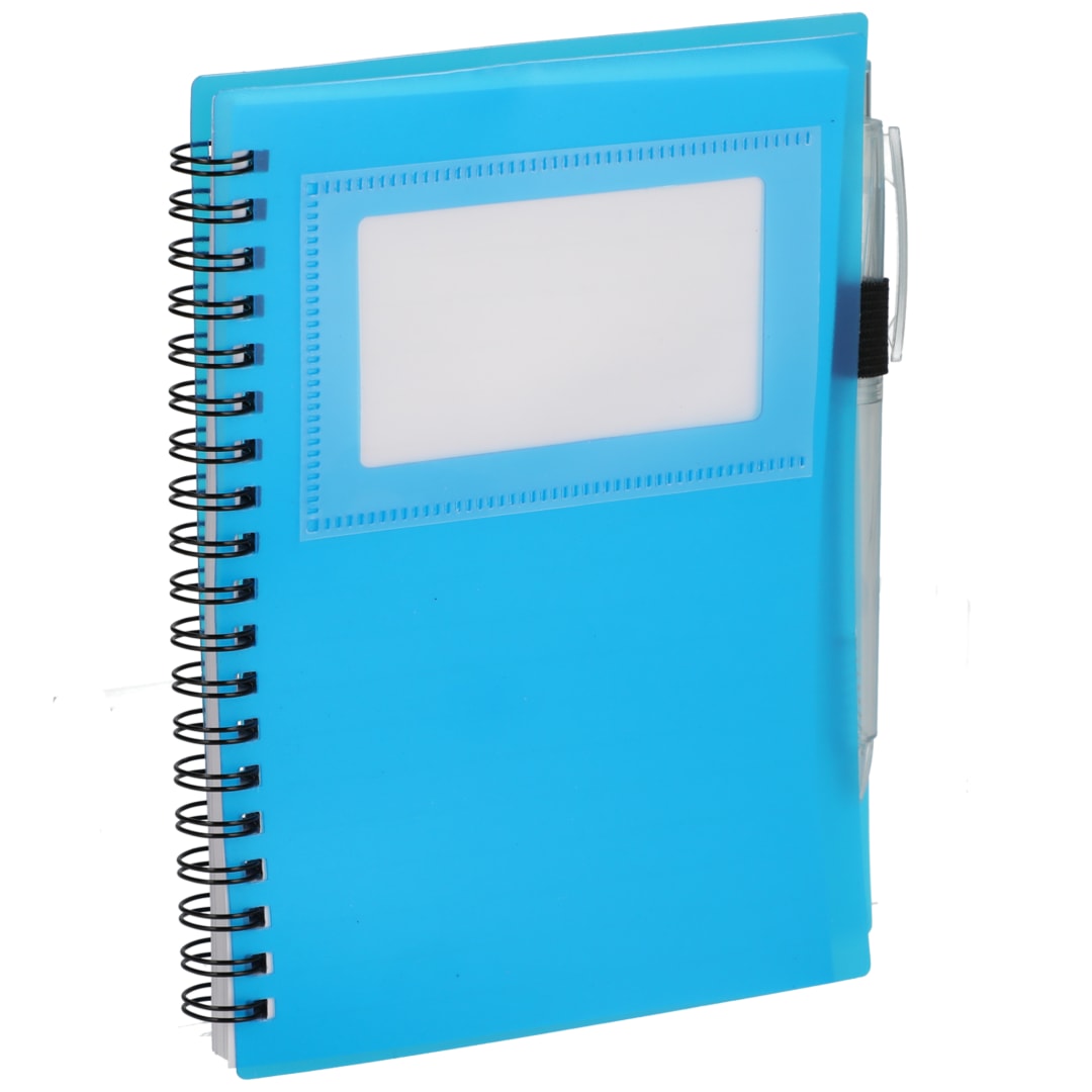 Bullet FSC&#174; Recycled 5&quot; x 7&quot; Star Spiral Notebook with Pe - SM-5281 Blue