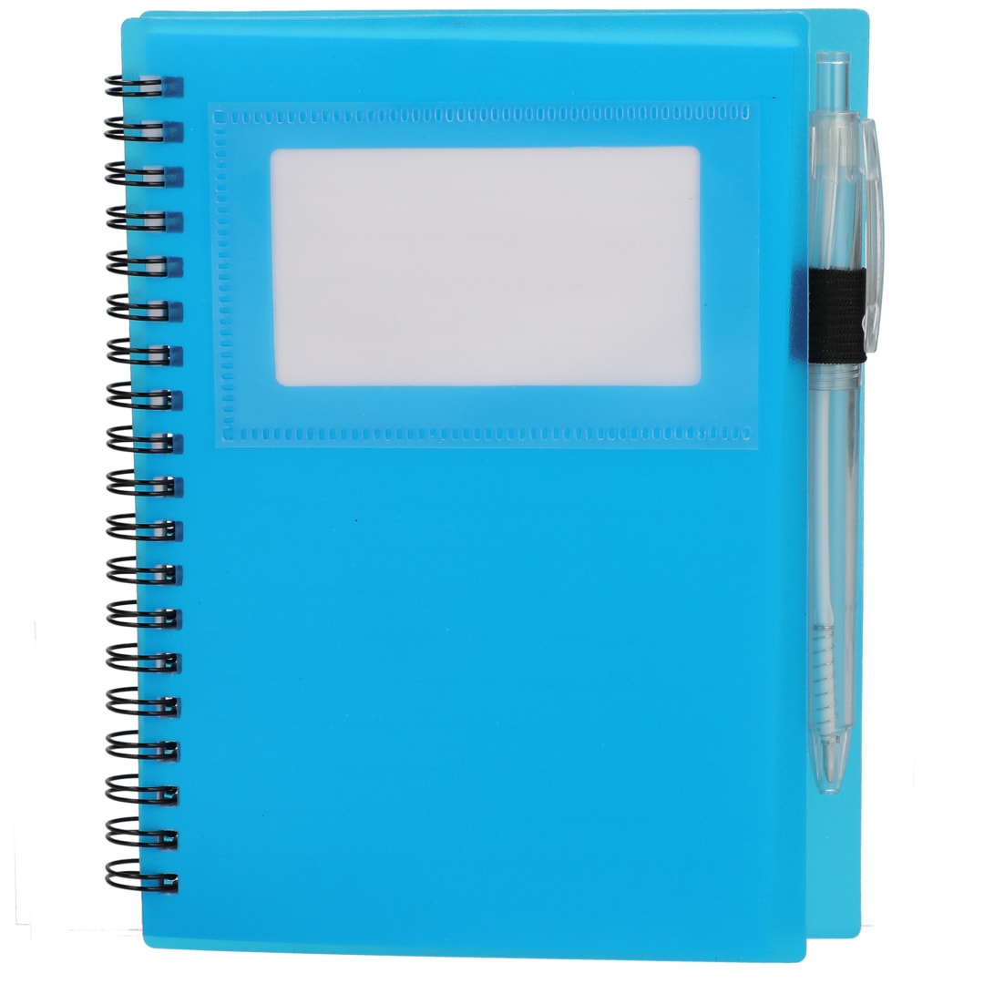 Bullet FSC&#174; Recycled 5&quot; x 7&quot; Star Spiral Notebook with Pe - SM-5281 Blue