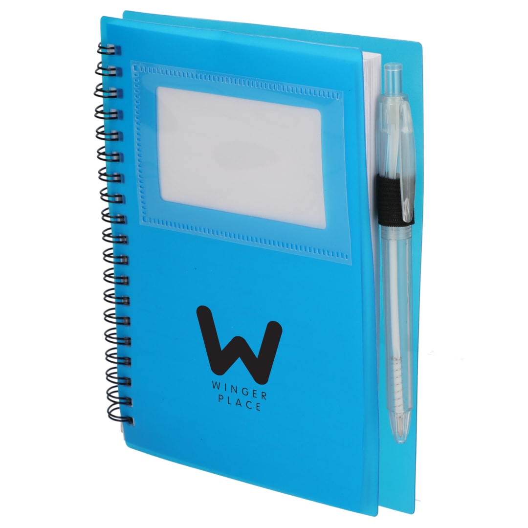 Bullet FSC&#174; Recycled 5&quot; x 7&quot; Star Spiral Notebook with Pe - SM-5281 Blue