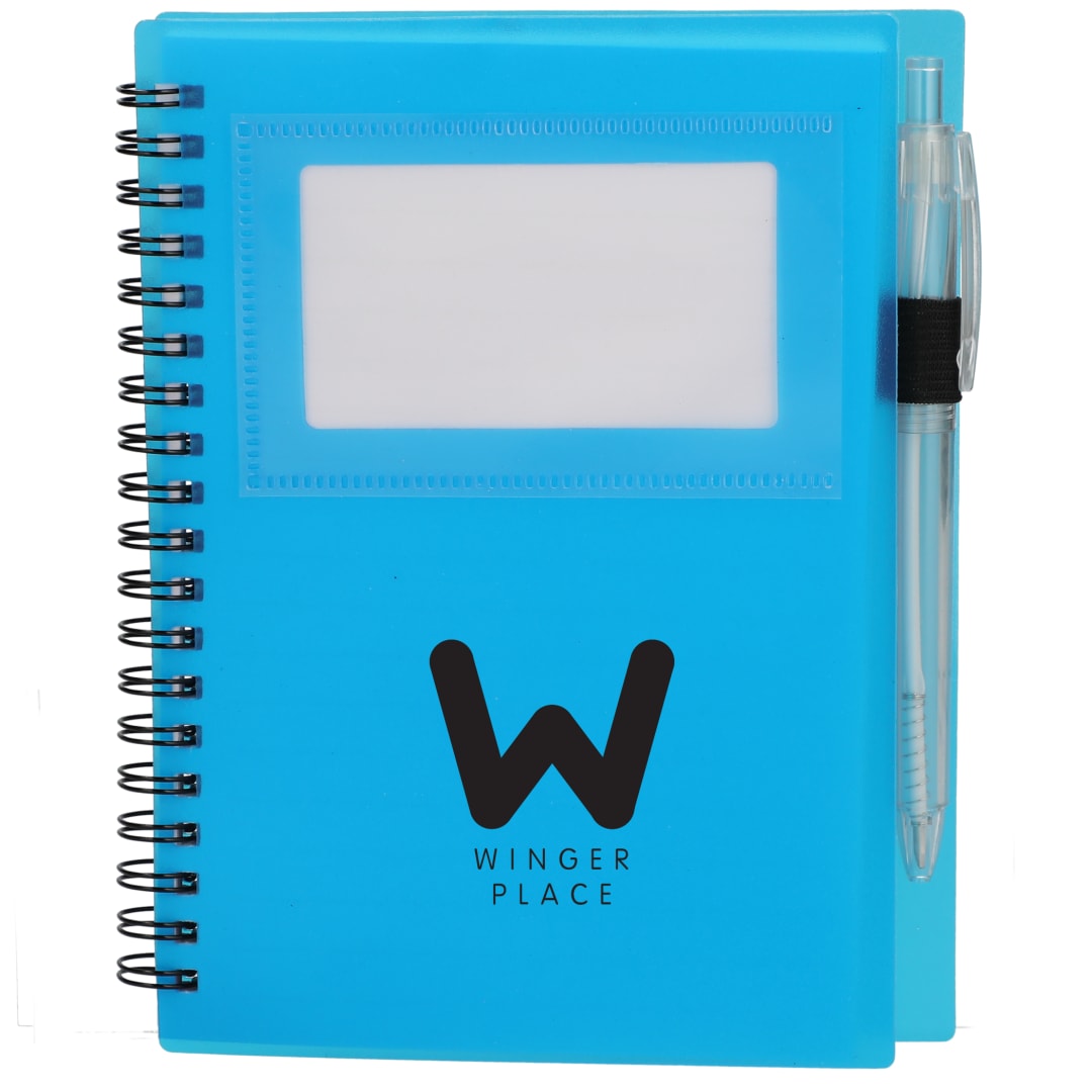 Bullet FSC&#174; Recycled 5&quot; x 7&quot; Star Spiral Notebook with Pe - SM-5281 Blue
