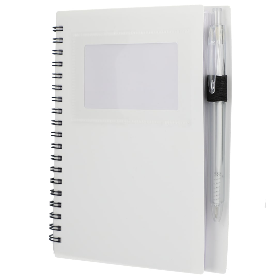 Bullet FSC&#174; Recycled 5&quot; x 7&quot; Star Spiral Notebook with Pe - SM-5281 White