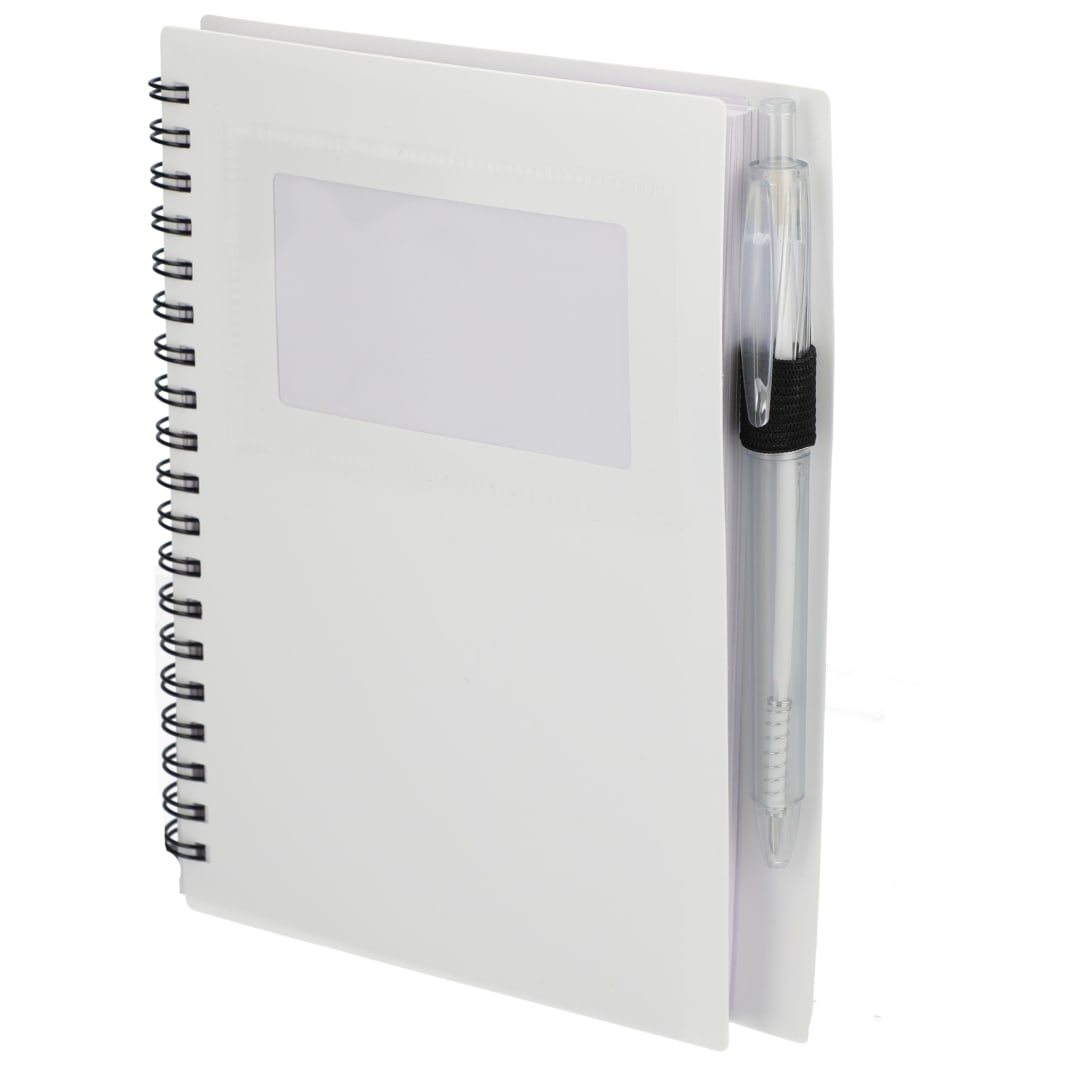 Bullet FSC&#174; Recycled 5&quot; x 7&quot; Star Spiral Notebook with Pe - SM-5281 White