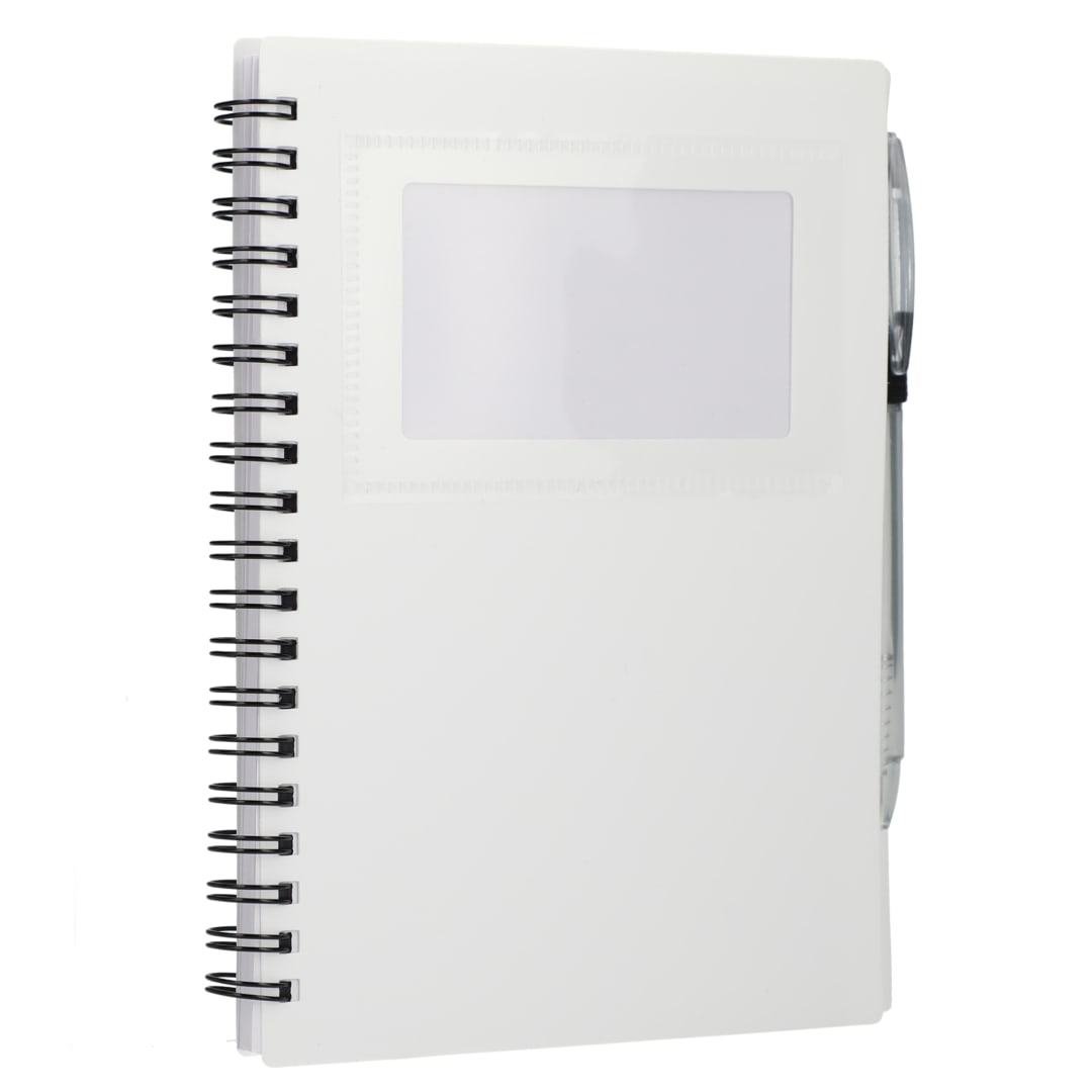 Bullet FSC&#174; Recycled 5&quot; x 7&quot; Star Spiral Notebook with Pe - SM-5281 White