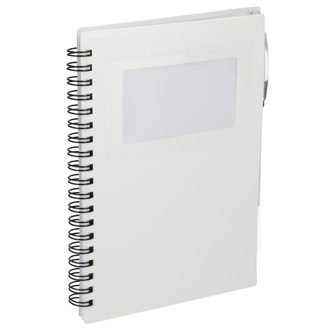 Bullet FSC&#174; Recycled 5&quot; x 7&quot; Star Spiral Notebook with Pe - SM-5281 White