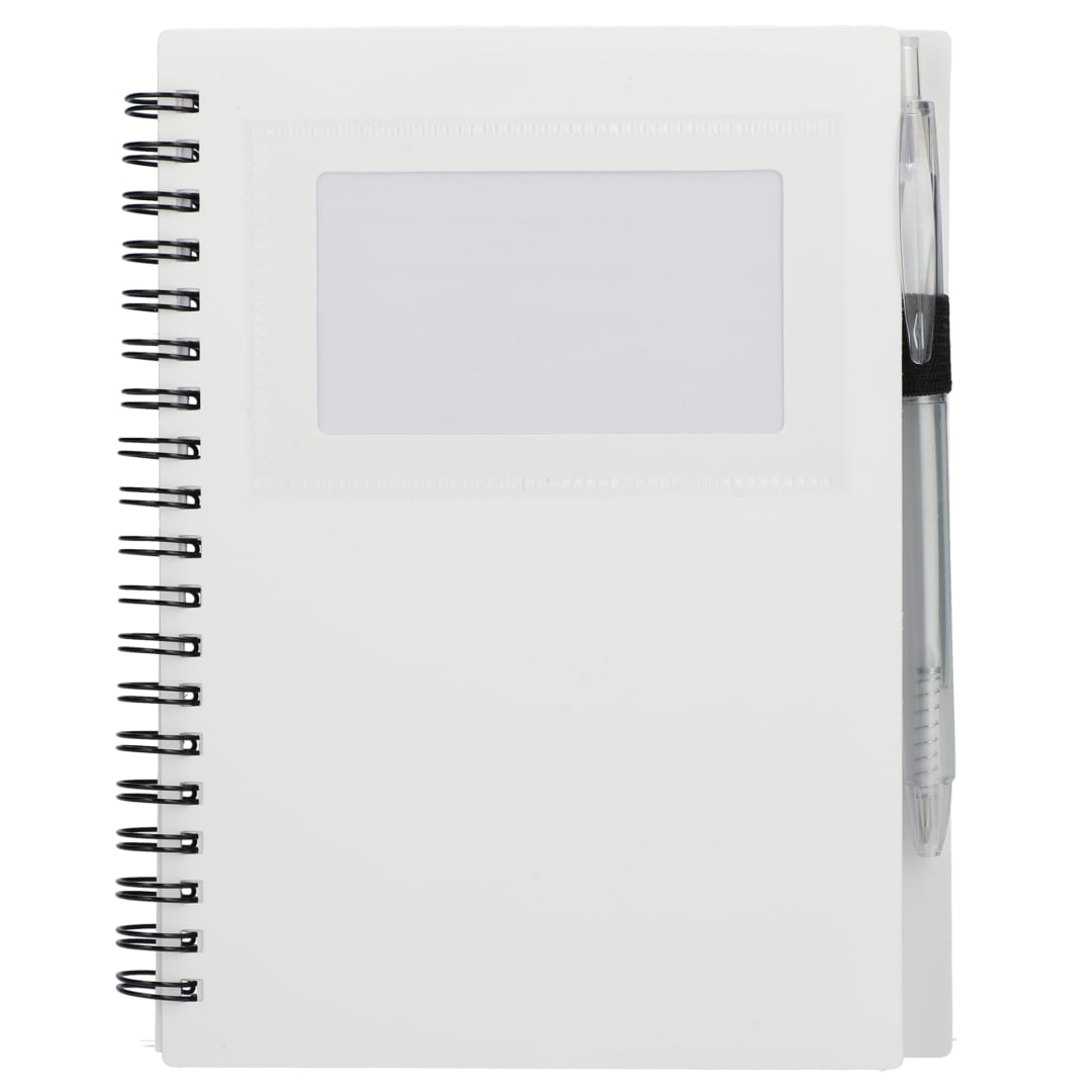 Bullet FSC&#174; Recycled 5&quot; x 7&quot; Star Spiral Notebook with Pe - SM-5281 White