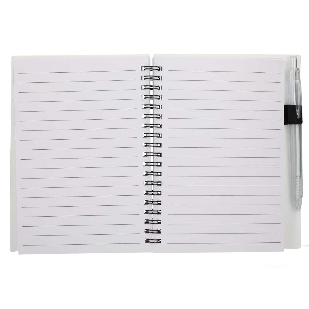Bullet FSC&#174; Recycled 5&quot; x 7&quot; Star Spiral Notebook with Pe - SM-5281 White