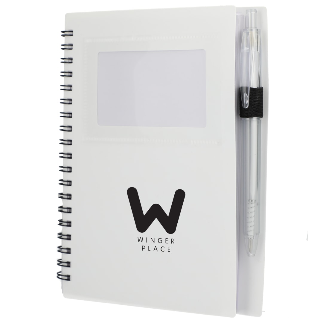 Bullet FSC&#174; Recycled 5&quot; x 7&quot; Star Spiral Notebook with Pe - SM-5281 White