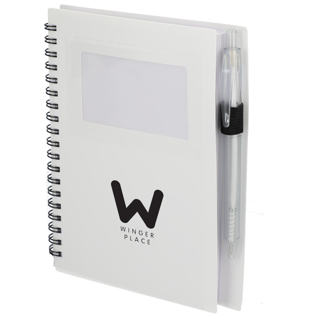 Bullet FSC&#174; Recycled 5&quot; x 7&quot; Star Spiral Notebook with Pe - SM-5281 White