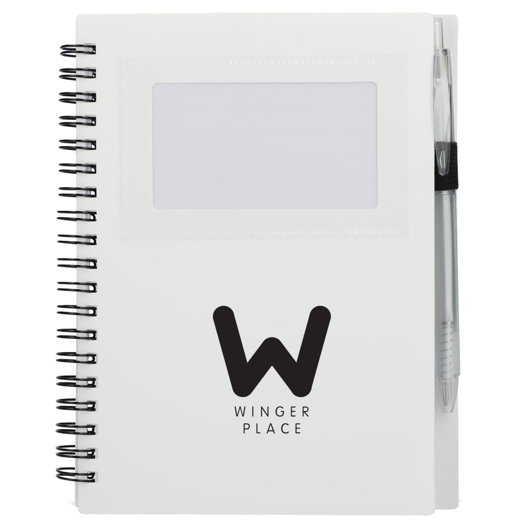 Bullet FSC&#174; Recycled 5&quot; x 7&quot; Star Spiral Notebook with Pe - SM-5281 White