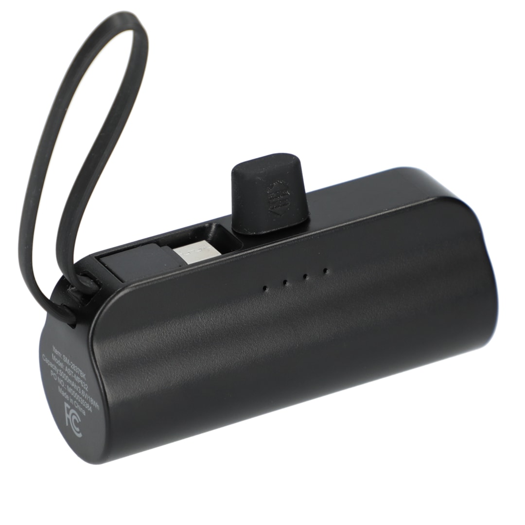 Hue 5000 mAh Power Bank with Multi Tips - SM-2837 Black