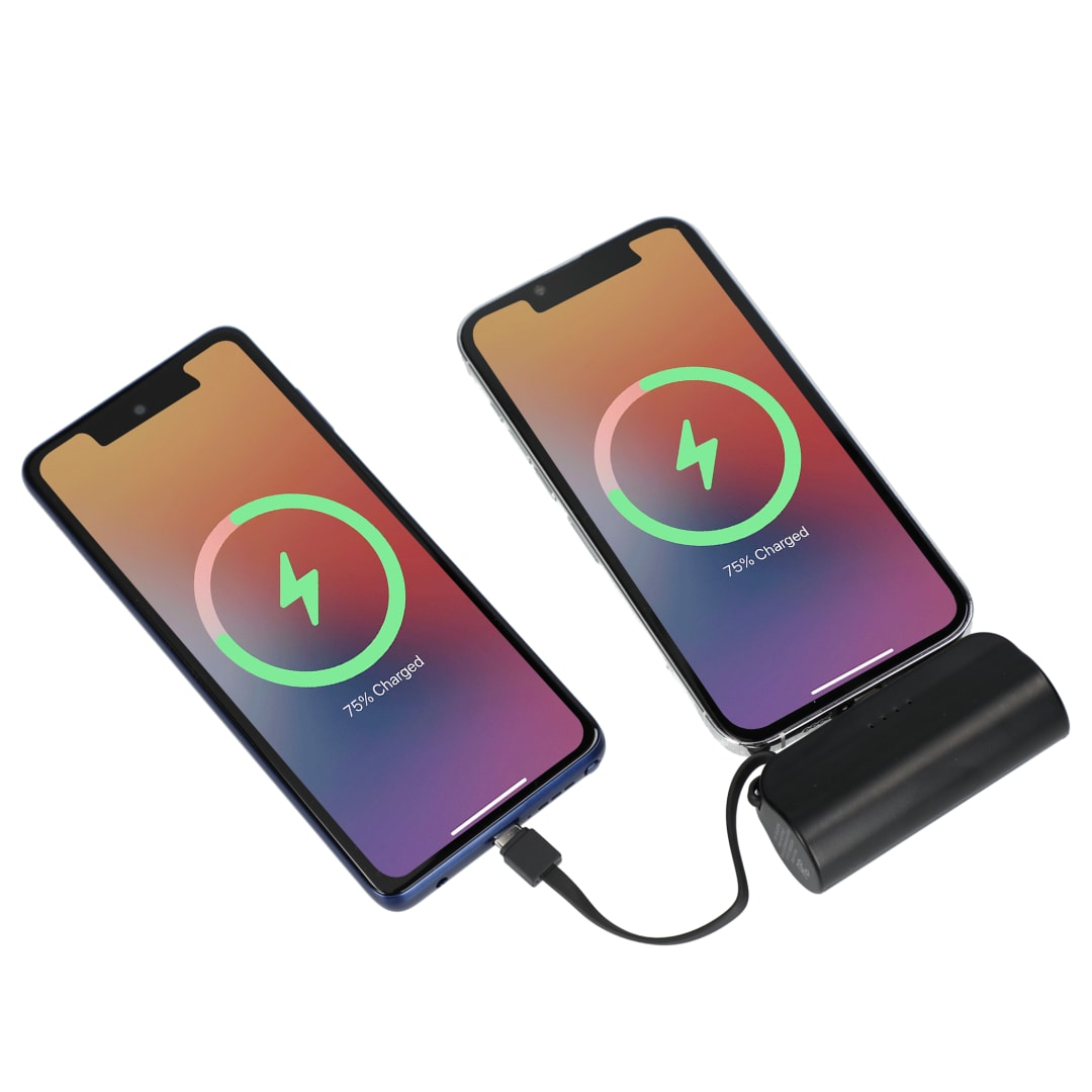 Hue 5000 mAh Power Bank with Multi Tips - SM-2837 Black