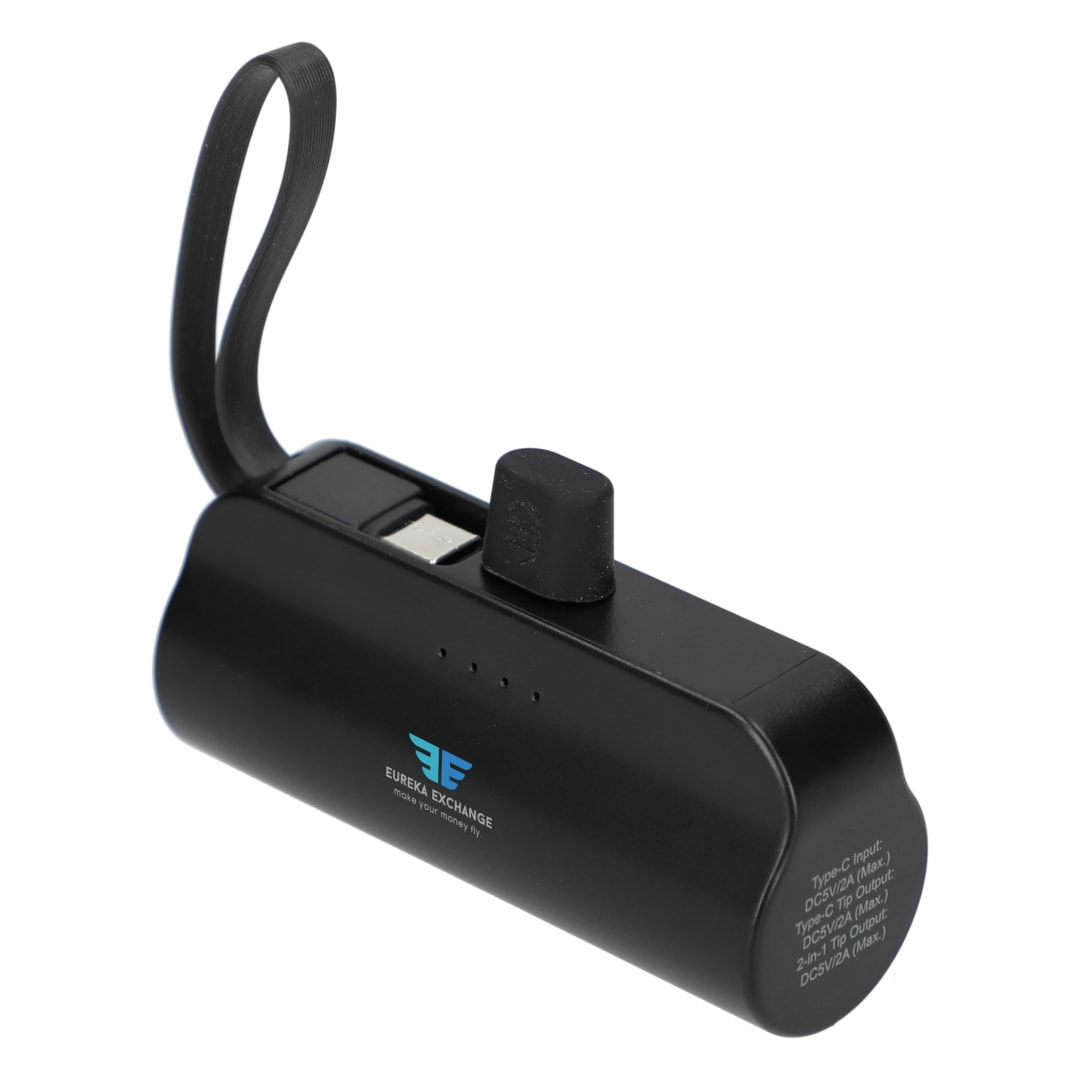 Hue 5000 mAh Power Bank with Multi Tips - SM-2837 Black