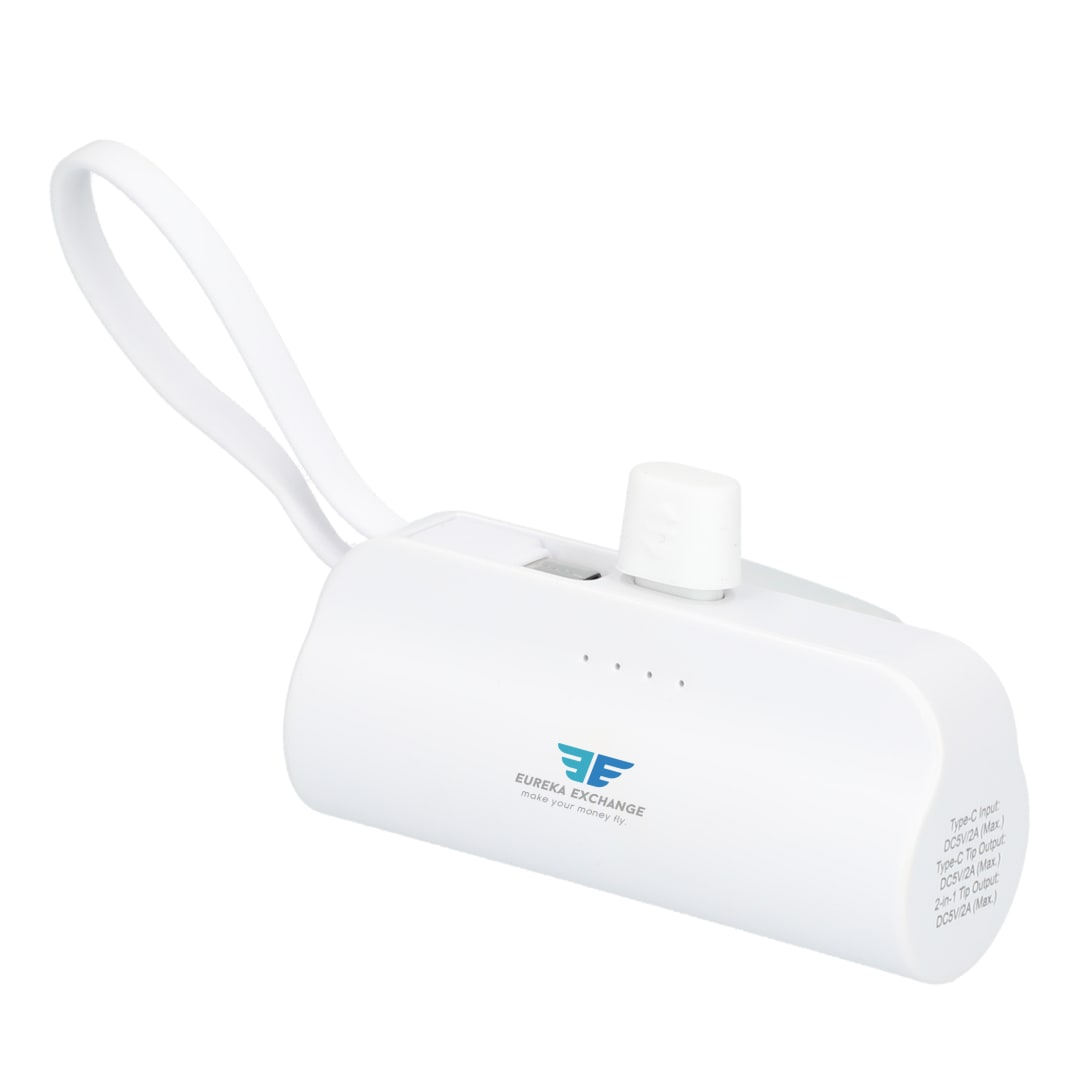 Hue 5000 mAh Power Bank with Multi Tips - SM-2837 White