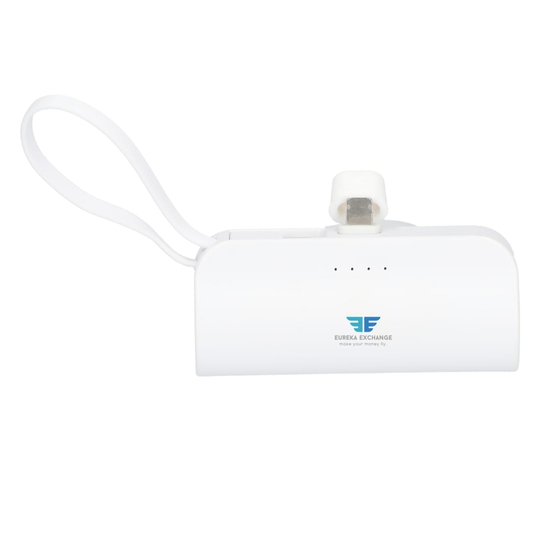 Hue 5000 mAh Power Bank with Multi Tips - SM-2837 White