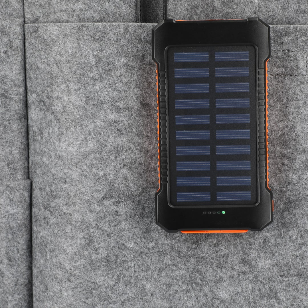 Helio 5000 mAh Solar Power Bank - SM-2838 Black