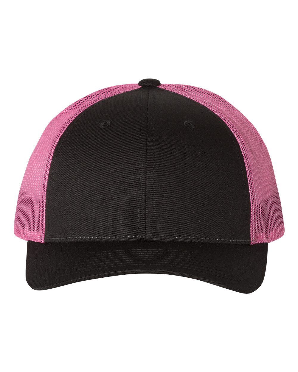 Richardson Low Pro Trucker Cap - 115 Black- Neon Pink