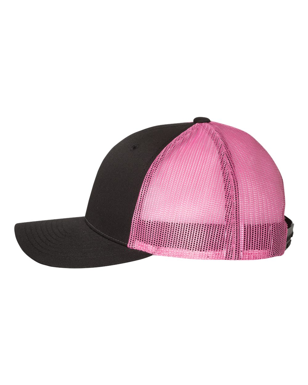 Richardson Low Pro Trucker Cap - 115 Black- Neon Pink