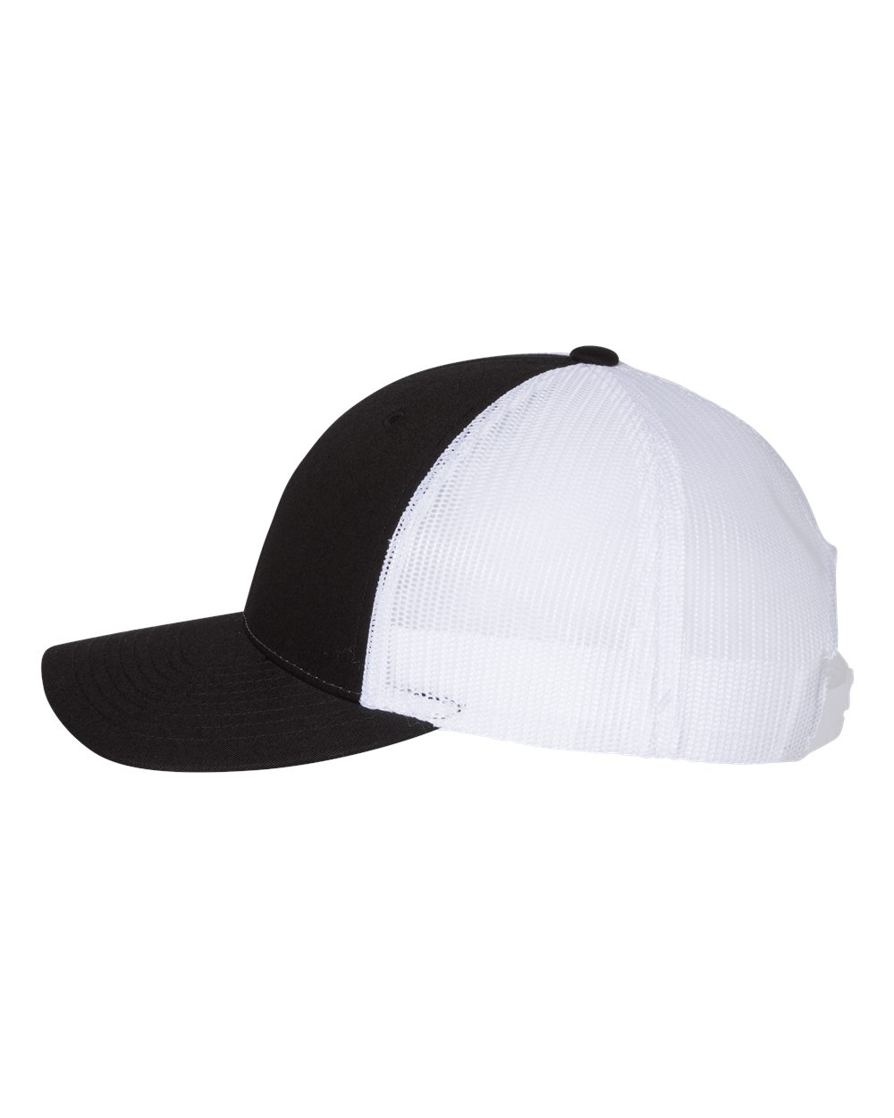 Richardson Low Pro Trucker Cap - 115 Black- White