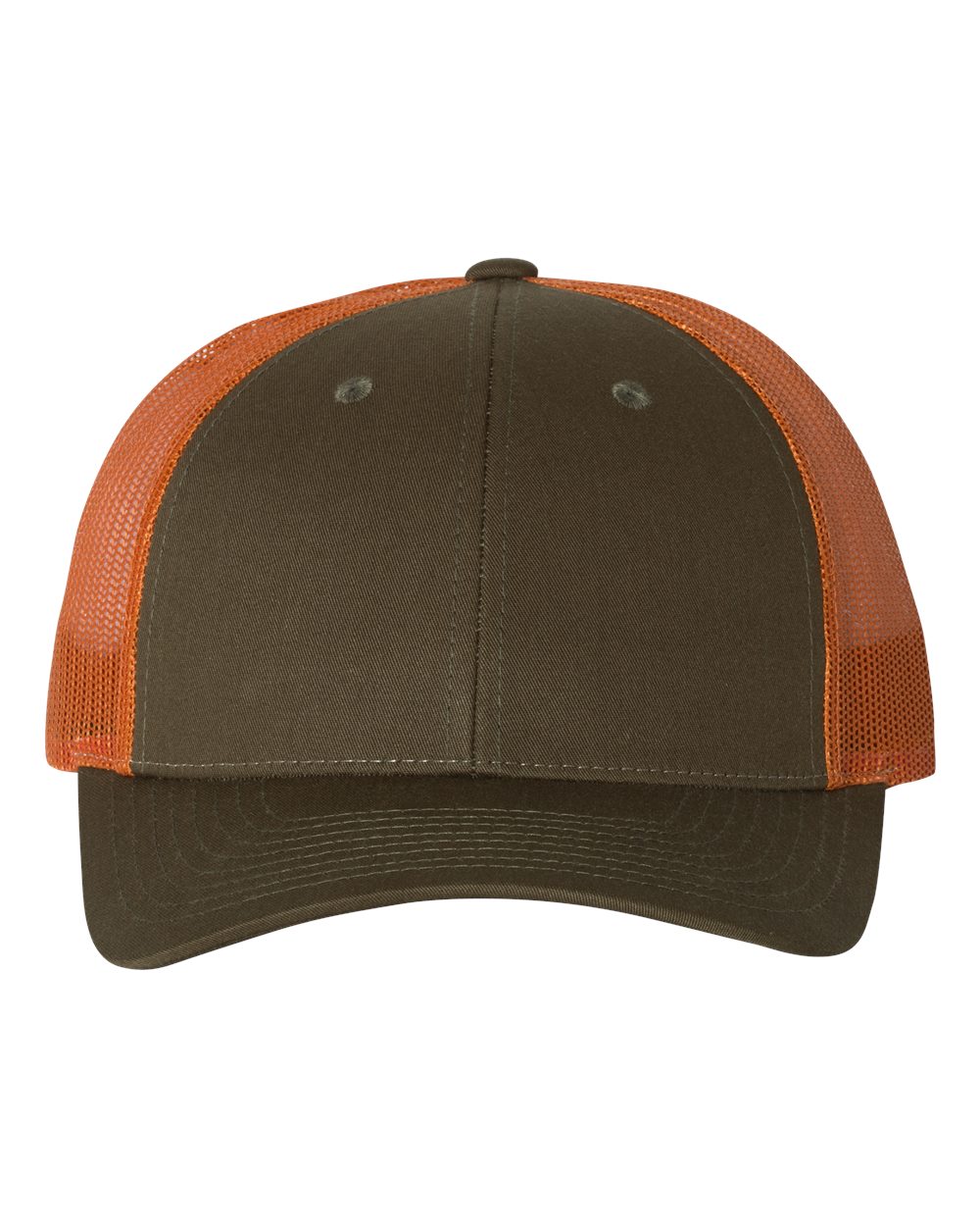 Richardson Low Pro Trucker Cap - 115 Dark Loden- Jaffa Orange