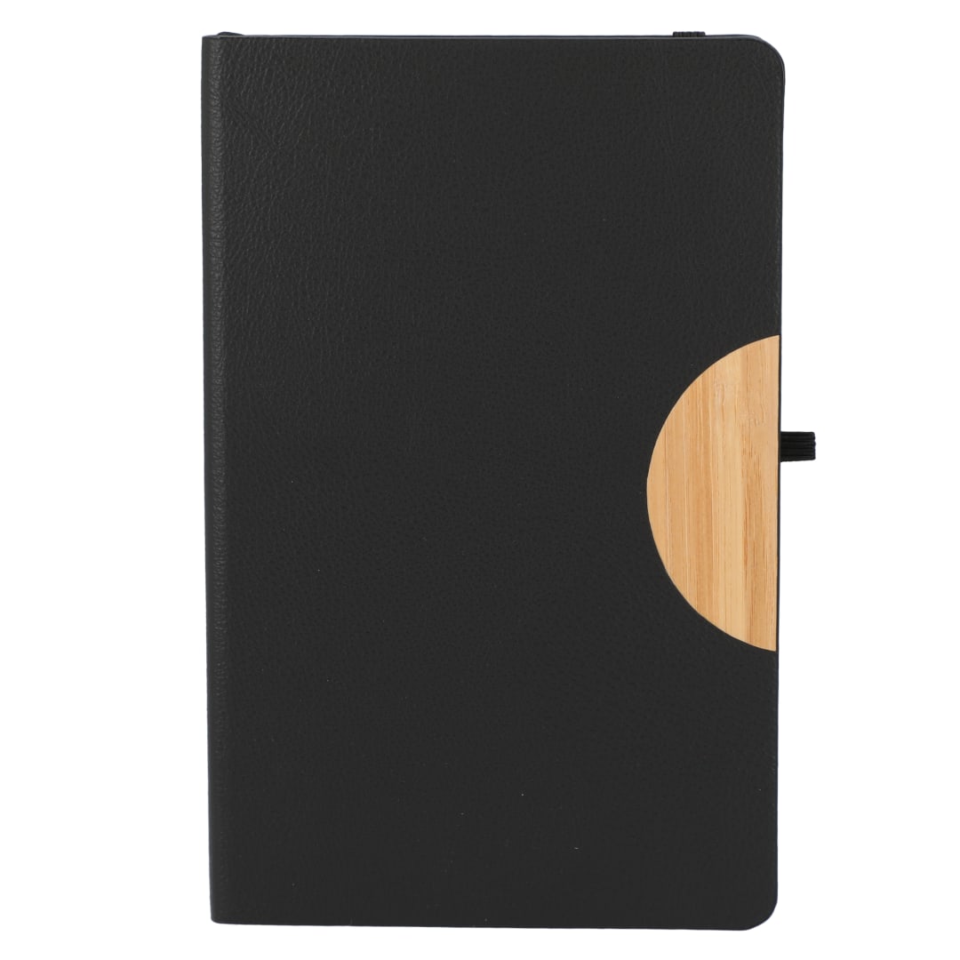 5.5" x 8.5" Kaya Recycled PU and Bamboo Journal - 2900-52 Black