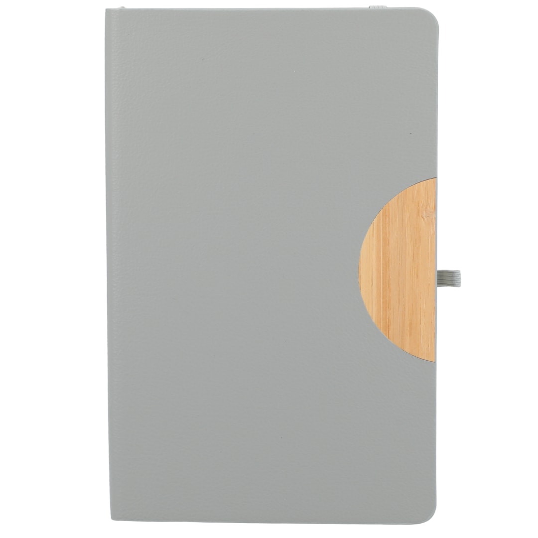 5.5" x 8.5" Kaya Recycled PU and Bamboo Journal - 2900-52 Gray
