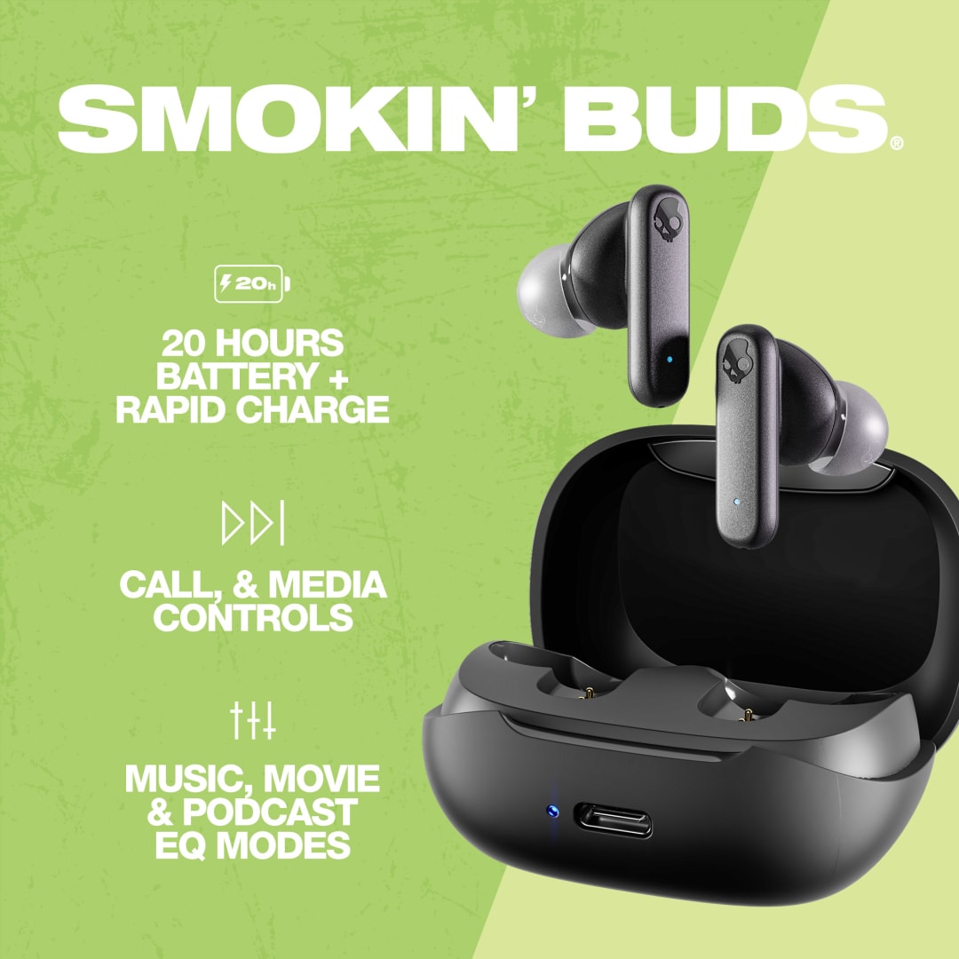 Skullcandy Skullcandy Smokin&#39; Buds True Wireless Earbuds - 7196-29 Black