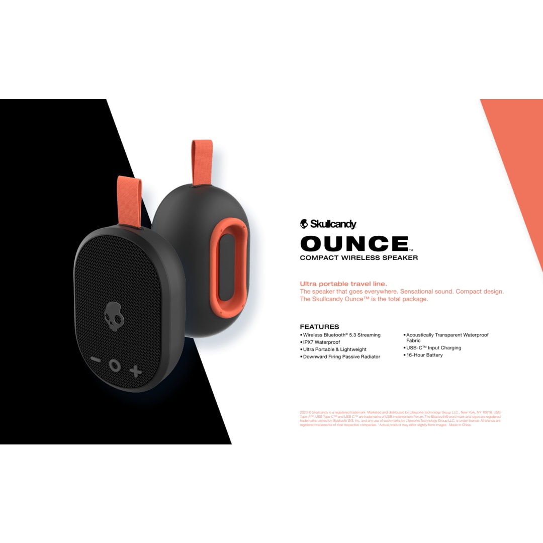 Skullcandy Skullcandy Ounce Bluetooth Speaker - 7196-30 Black