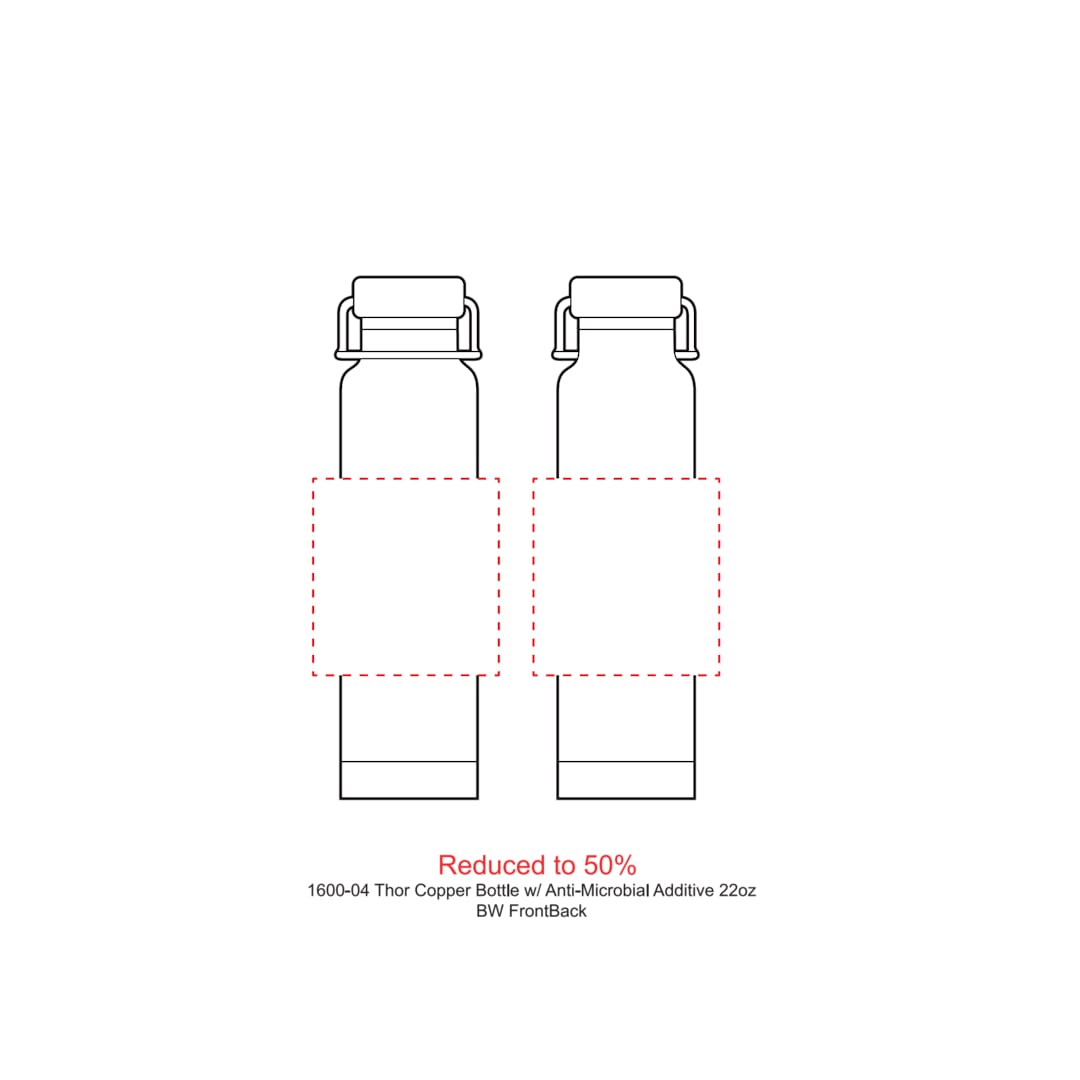 Thor Copper Bottle w/ Coating 22oz - 1600-04 White