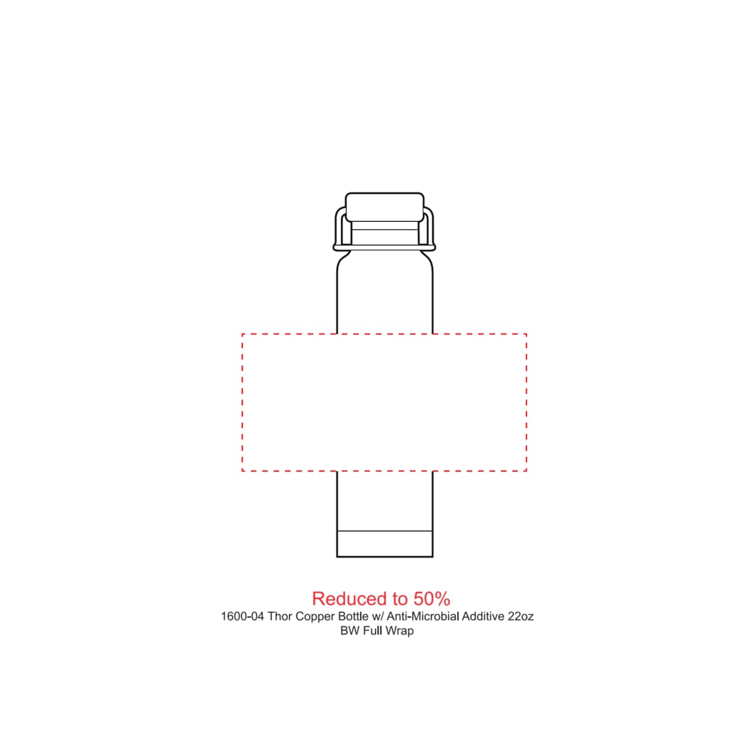 Thor Copper Bottle w/ Coating 22oz - 1600-04 White